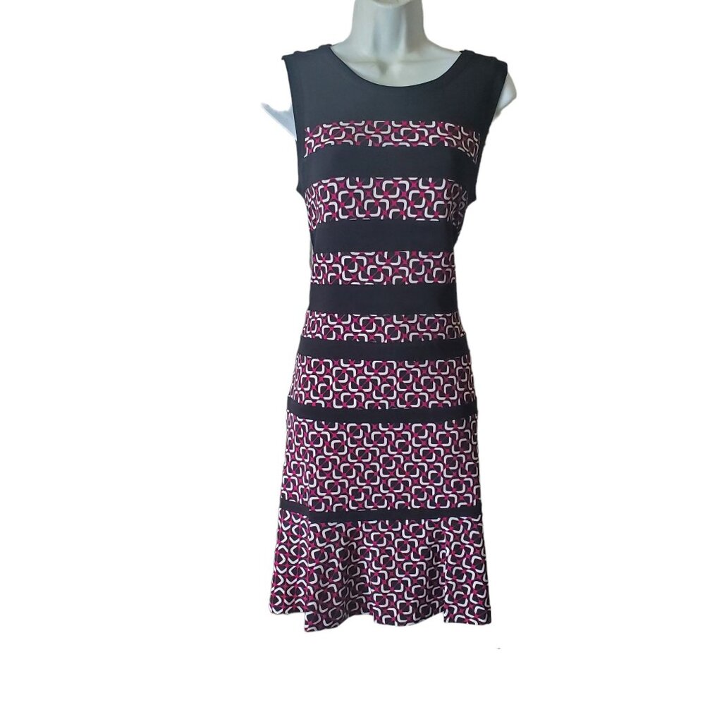 Michael kors womens mini dress sz medium deep Fuchsia round neck sleeveless new - Picture 12 of 16